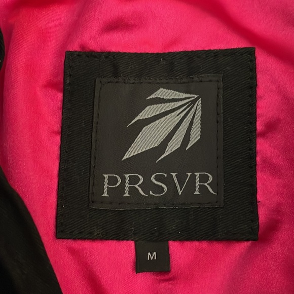 PRSVR Uptown Flight Suit Bomber Jacket w/ Cross Body Leather Stripes - Picture 7 of 9